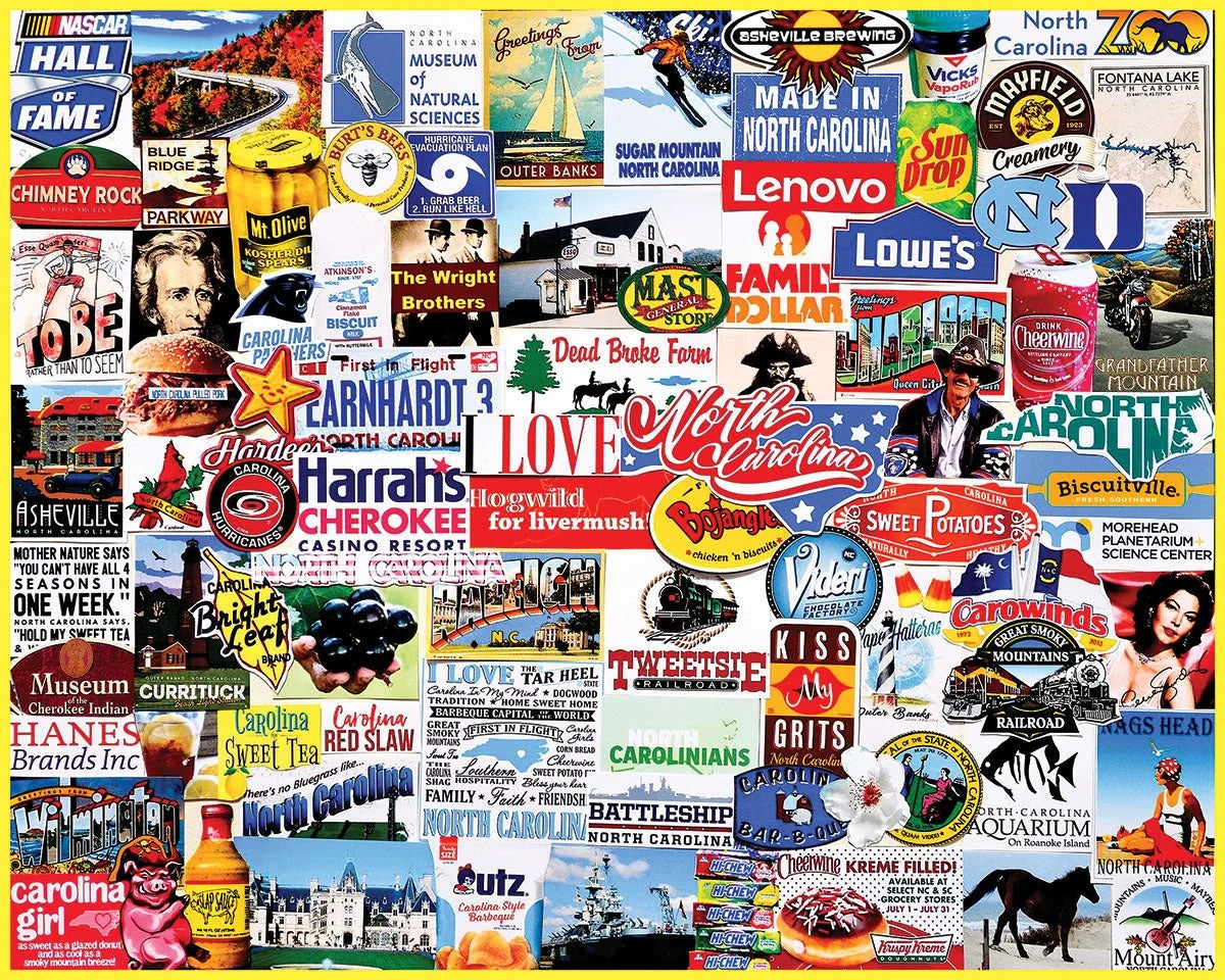 White Mountain Puzzles - I Love North Carolina