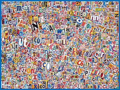 White Mountain Puzzles - USA Word Map