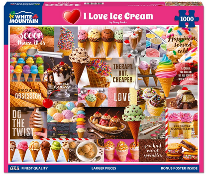 White Mountain Puzzles - I Love Ice Cream