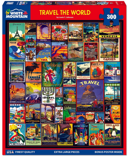 White Mountain Puzzles - Travel The World (E-Z Hold)