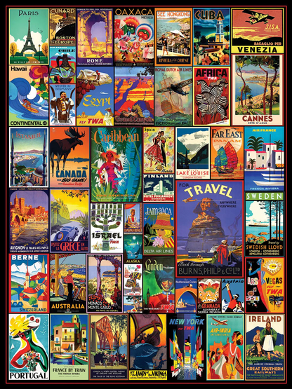White Mountain Puzzles - Travel The World (E-Z Hold)