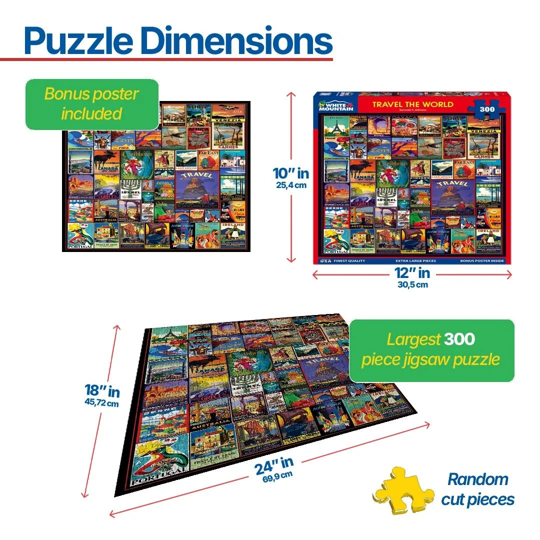 White Mountain Puzzles - Travel The World (E-Z Hold)