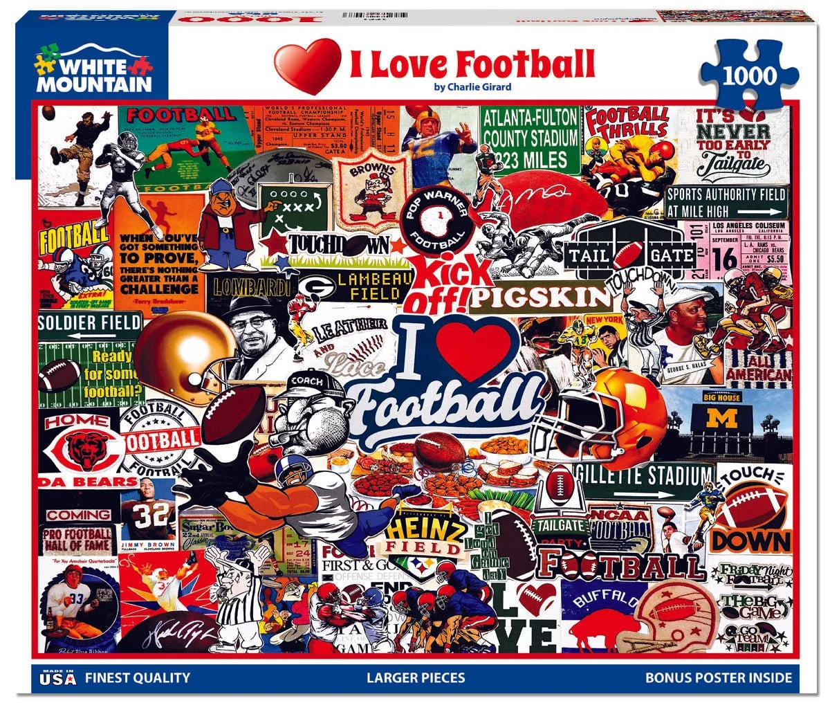 White Mountain Puzzles - I Love Football