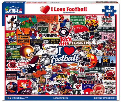 White Mountain Puzzles - I Love Football