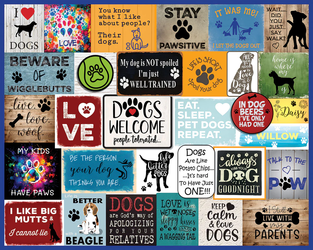 White Mountain Puzzles - I Love Dogs (E-Z Hold)