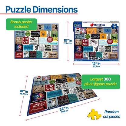White Mountain Puzzles - I Love Dogs (E-Z Hold)