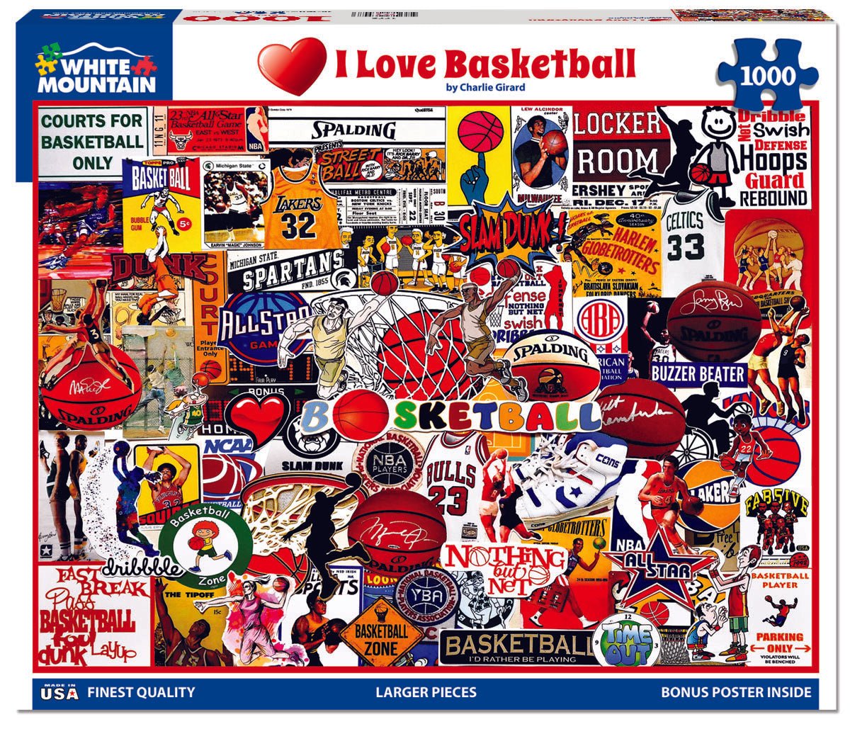White Mountain Puzzle - I Love Basketball