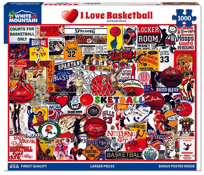 White Mountain Puzzle - I Love Basketball