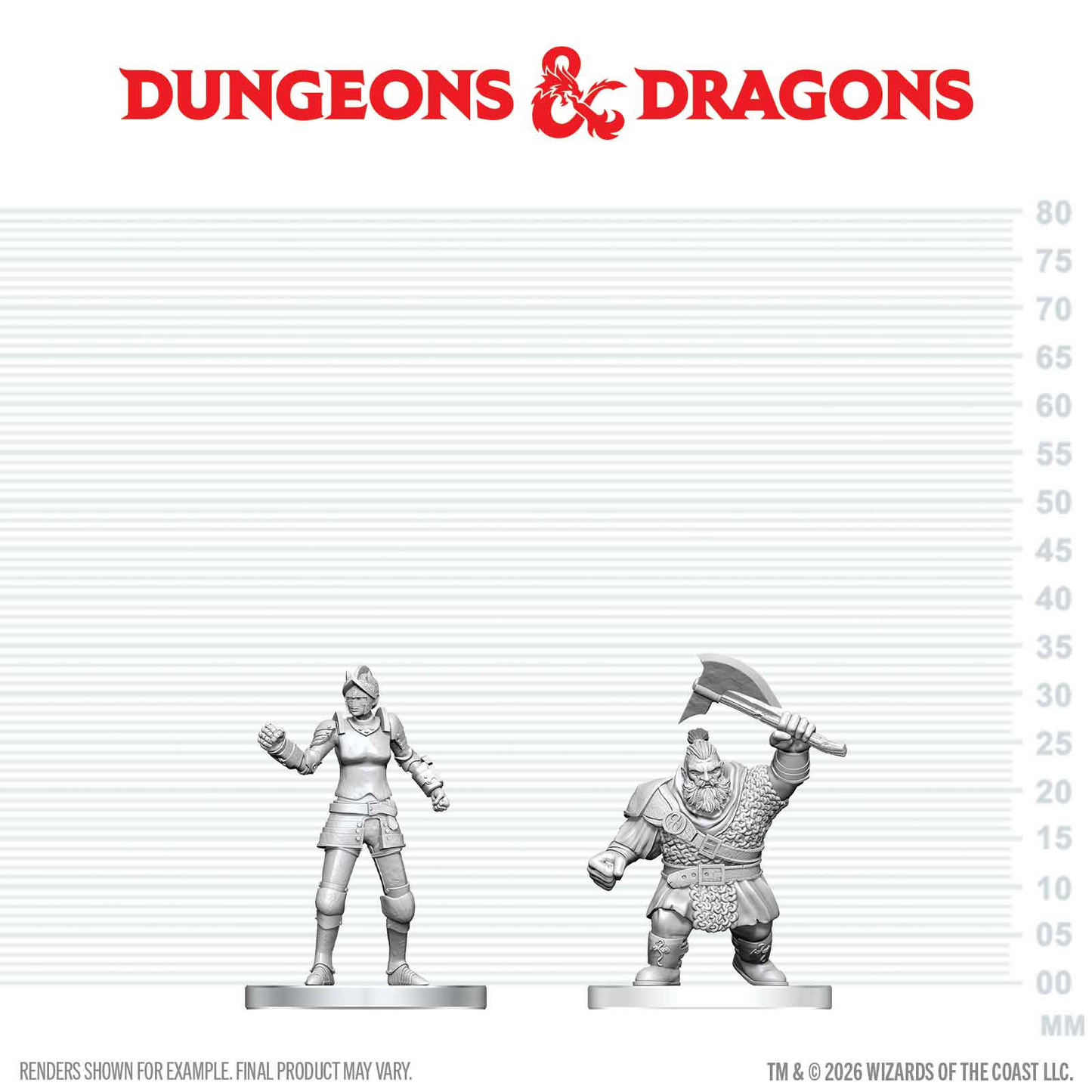 D&D Nolzur's Marvelous Miniatures: Cultist of Bane and Dwarf Zhentilar Soldier