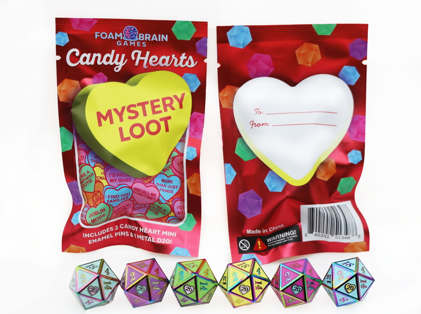Foam Brain - Mystery Loot, Candy Hearts