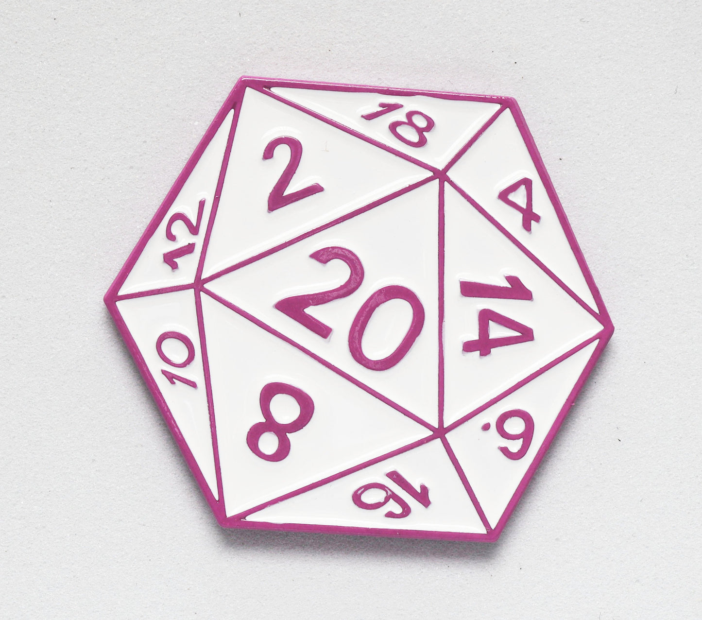 Foam Brain - Pink D20 Pin