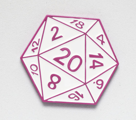 Foam Brain - Pink D20 Pin