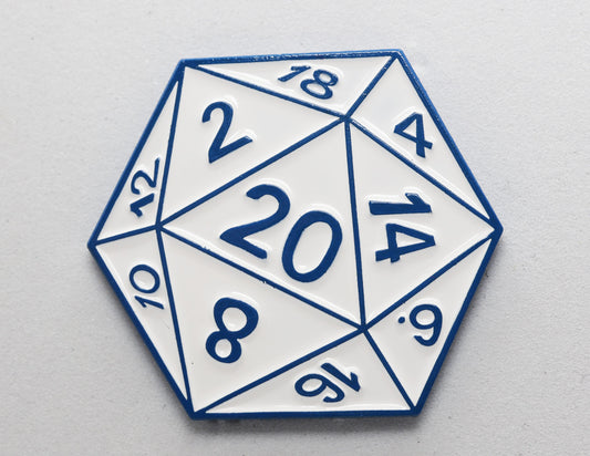 Foam Brain - Blue D20 Pin