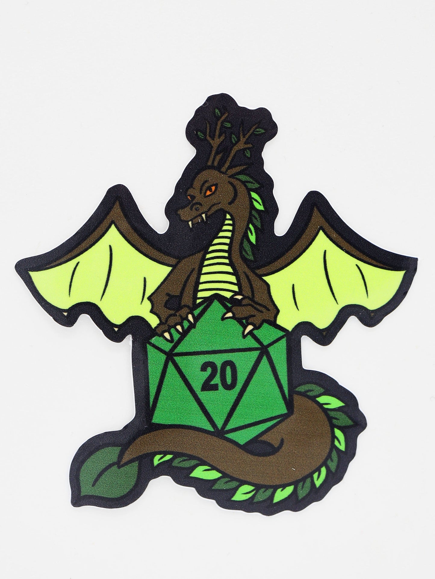 DICE DRAGON STICKER - EARTH
