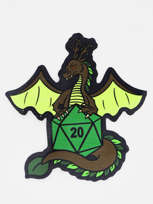 DICE DRAGON STICKER - EARTH