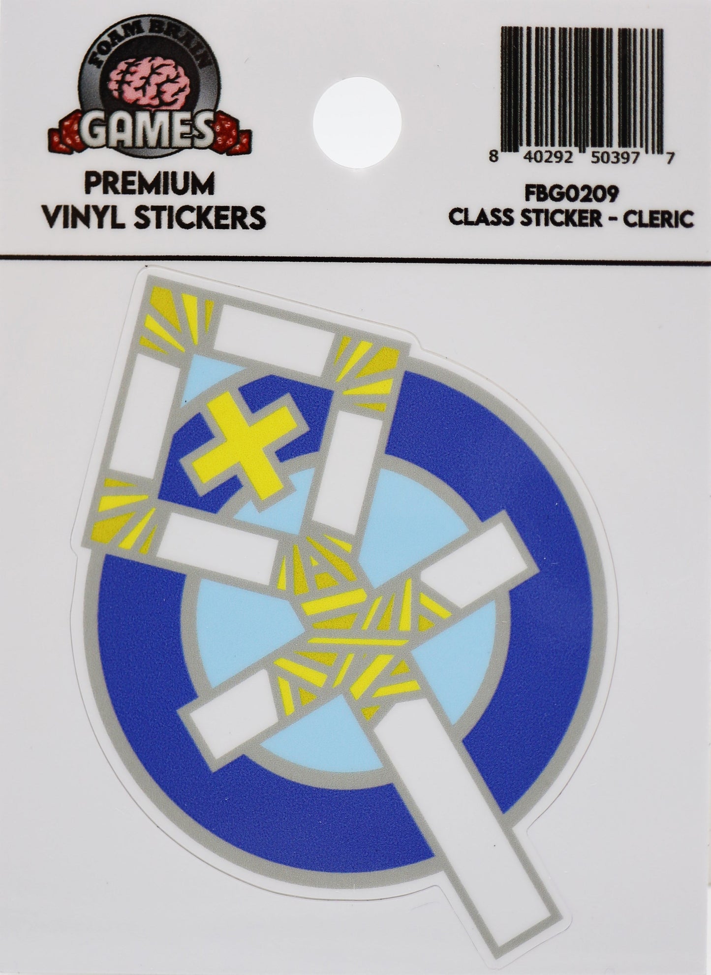 Foam Brain - CLASS STICKER, CLERIC