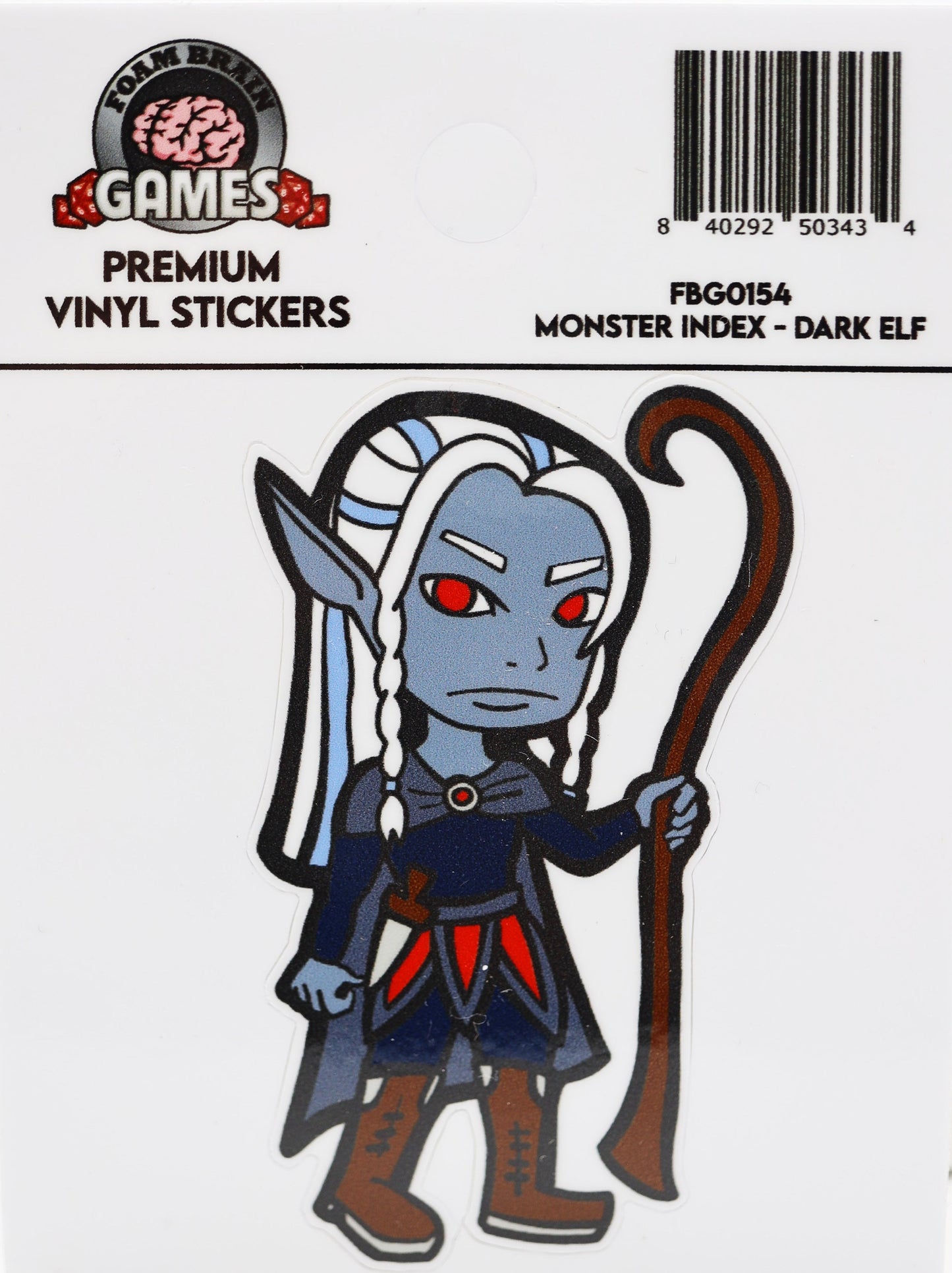 Foam Brain - MONSTER INDEX STICKER, DARK ELF