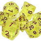 7 Piece DnD RPG Dice Set: Galaxy - Yellow Shimmer