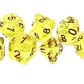 7 Piece DnD RPG Dice Set: Galaxy - Yellow Shimmer