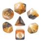 7 Piece DnD RPG Dice Set: Galaxy - Black, Orange, & Ivory