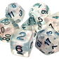 7 Piece DnD RPG Dice Set: Luminous - Blue Winter