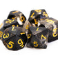 7 Piece DnD RPG Dice Set: Nebula - Black