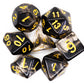 7 Piece DnD RPG Dice Set: Nebula - Black