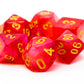 7 Piece DnD RPG Dice Set: Nebula - Red