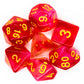 7 Piece DnD RPG Dice Set: Nebula - Red