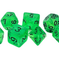 7 Piece DnD RPG Dice Set: Galaxy - Green Shimmer