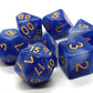 7 Piece DnD RPG Dice Set: Galaxy - Blue & White