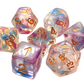 7 Piece DnD RPG Dice Set: Luminous - Violent Storm