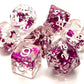 7 Piece DnD RPG Dice Set: Infused - Purple Butterfly