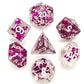 7 Piece DnD RPG Dice Set: Infused - Purple Butterfly