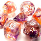 7 Piece DnD RPG Dice Set: Nebula - Purple & Orange