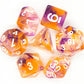 7 Piece DnD RPG Dice Set: Nebula - Purple & Orange