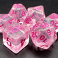 7 Piece DnD RPG Dice Set: Luminous - Pink Planet