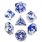 7 Piece DnD RPG Dice Set: Infused - Sapphire Butterfly