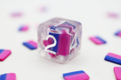 Foam Brain - Bisexual Flag RPG Dice Set