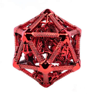 Foam Brain - HOLLOW DRAGON KEEP D20 - RED