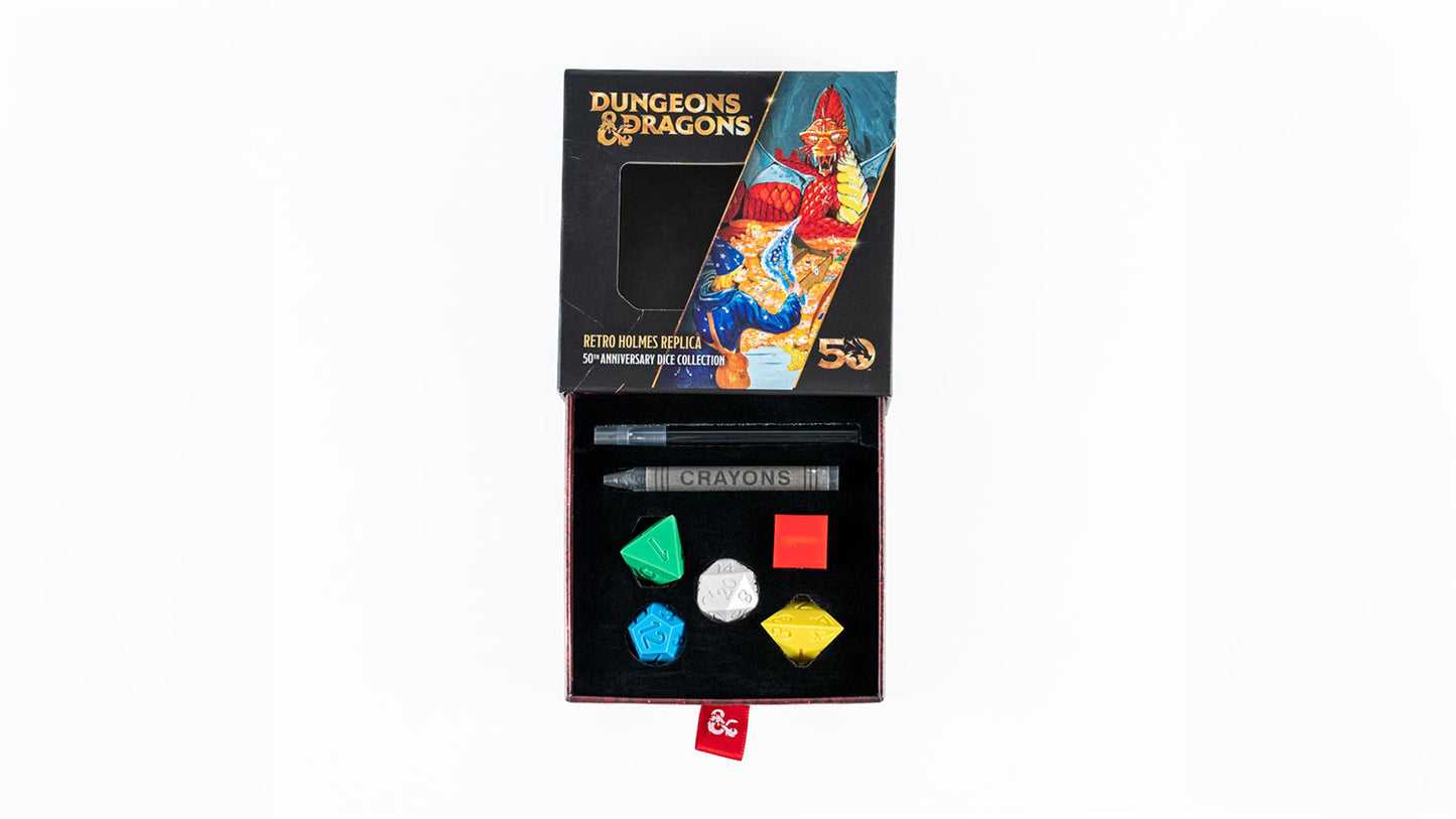 D&D 50th Anniversary Retro Holmes Replica Dice Set
