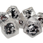 7 Piece DnD RPG Dice Set: Infused - Ghost Black