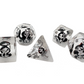 7 Piece DnD RPG Dice Set: Infused - Ghost Black