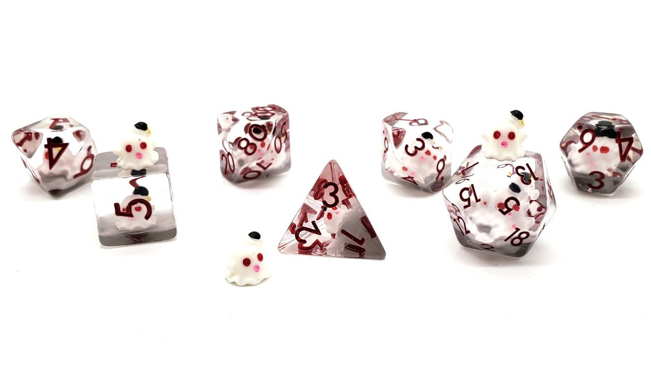 7 Piece DnD RPG Dice Set: Infused - Ghost White