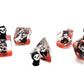 7 Piece DnD RPG Dice Set: Infused - Demon Black