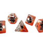 7 Piece DnD RPG Dice Set: Infused - Demon Red