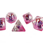 7 Piece DnD RPG Dice Set: Infused - Demon Purple