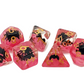 7 Piece DnD RPG Dice Set: Animal Kingdom - Spider - Black w/ Red