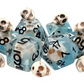 7 Piece DnD RPG Dice Set: Infused - Skull Blue