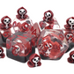 7 Piece DnD RPG Dice Set: Infused - Ghost Red